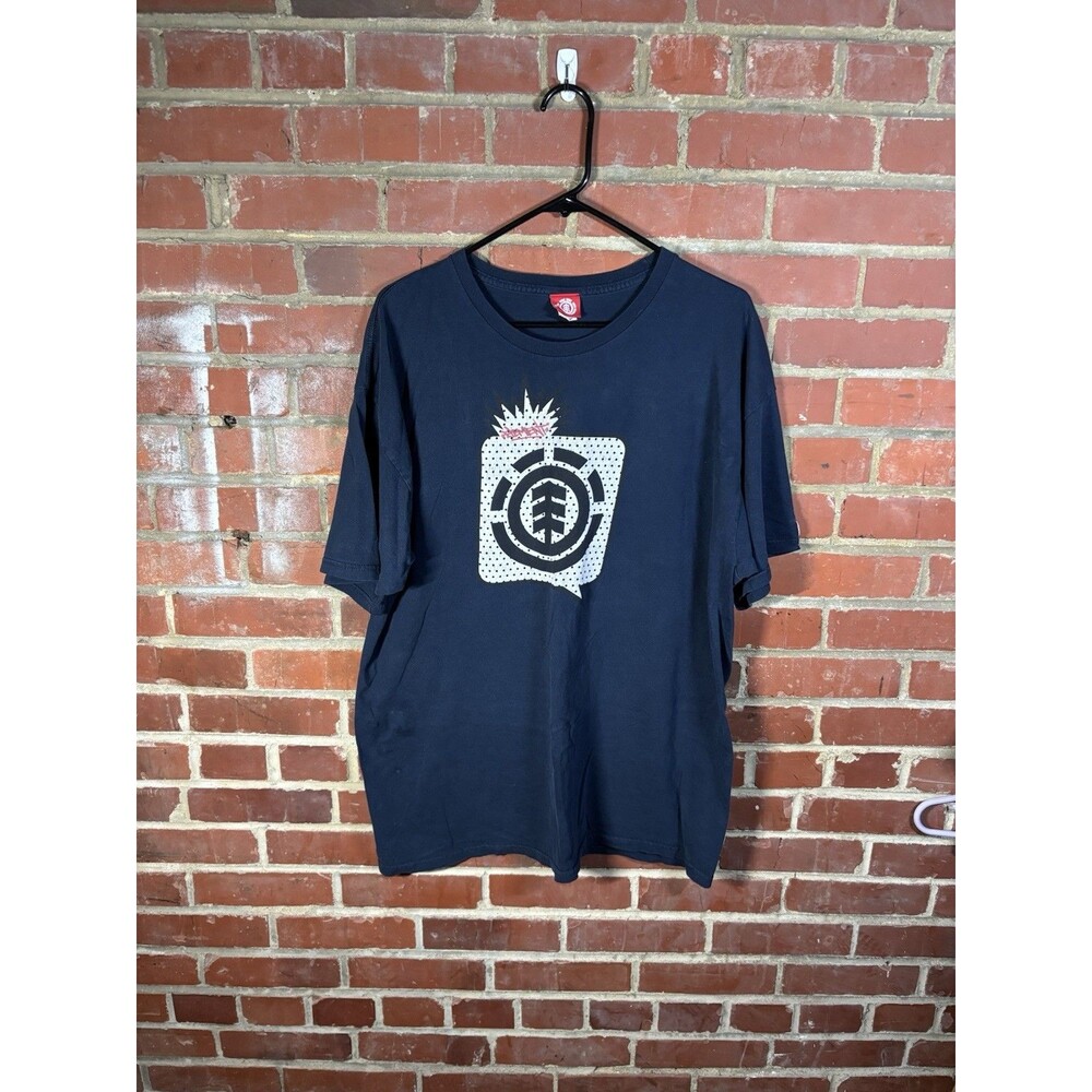 Vintage Y2K Element Skateboarding Skater Faded Black Shirt USA Made Adult XL
